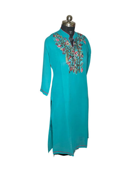 L Size| Ladies Georgette Stitch Designer Kurti| Blue