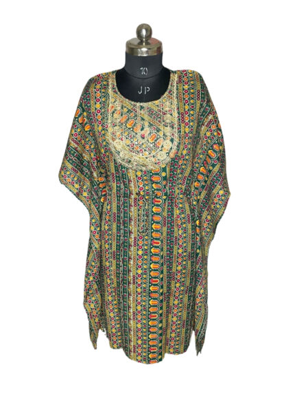 Free Size| Ladies Kaftan Kurti| Green